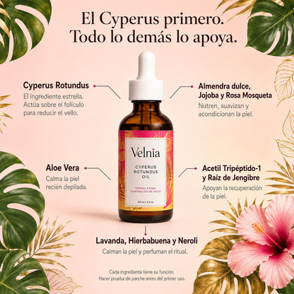 Aceite para una piel suave y sin vello